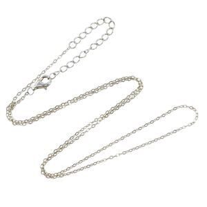 Vintage Sterling Silver 925 Cable Chain Necklace 16"-18"